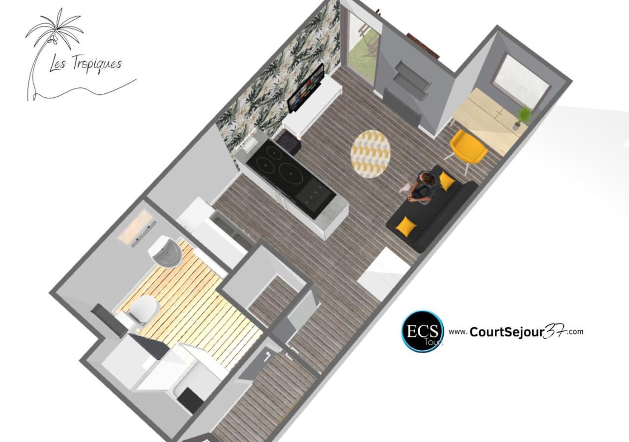 'Les Tropiques' - Parking Prive - Balcon - Tout Confort Joue-les-Tours Εξωτερικό φωτογραφία